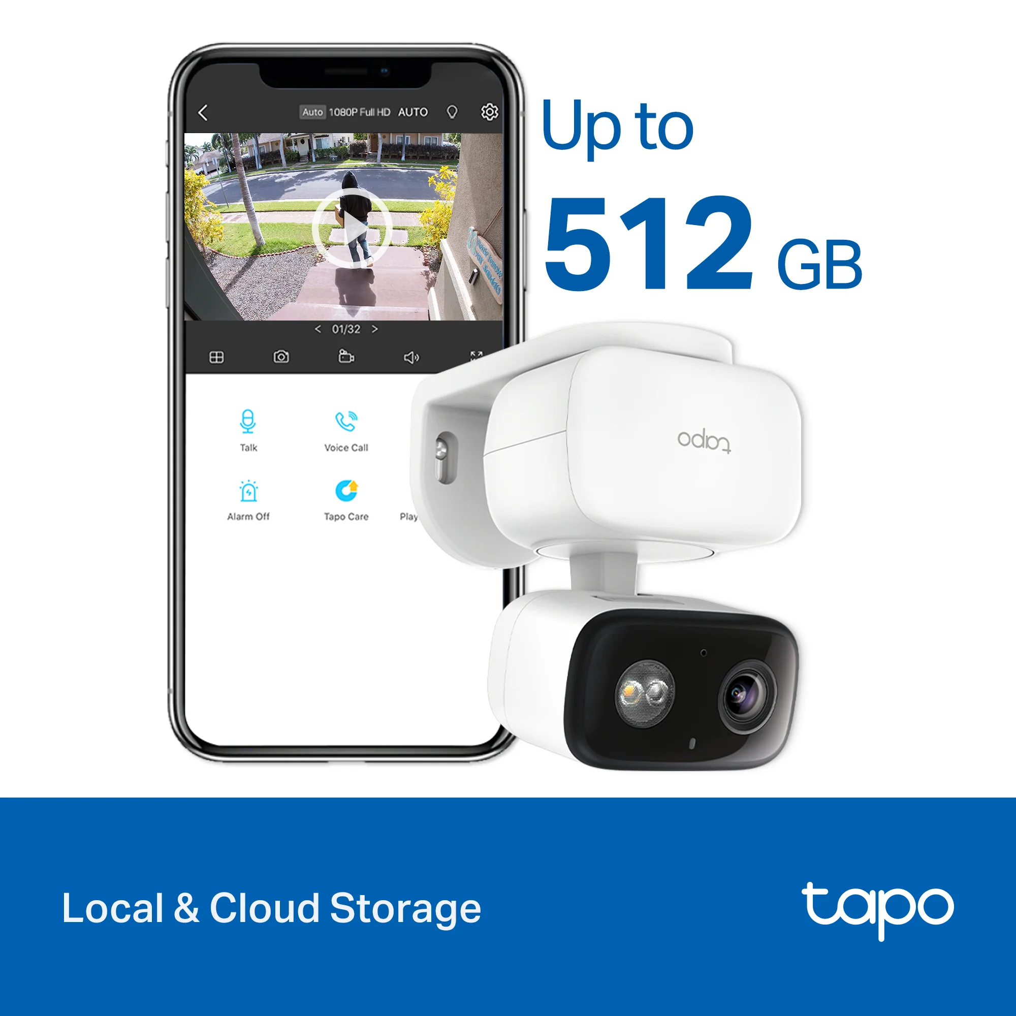 1080P Pan/Tilt Indoor/Outdoor Security Camera, Tapo C206 HybridCam 360 2-Pack - Image 7