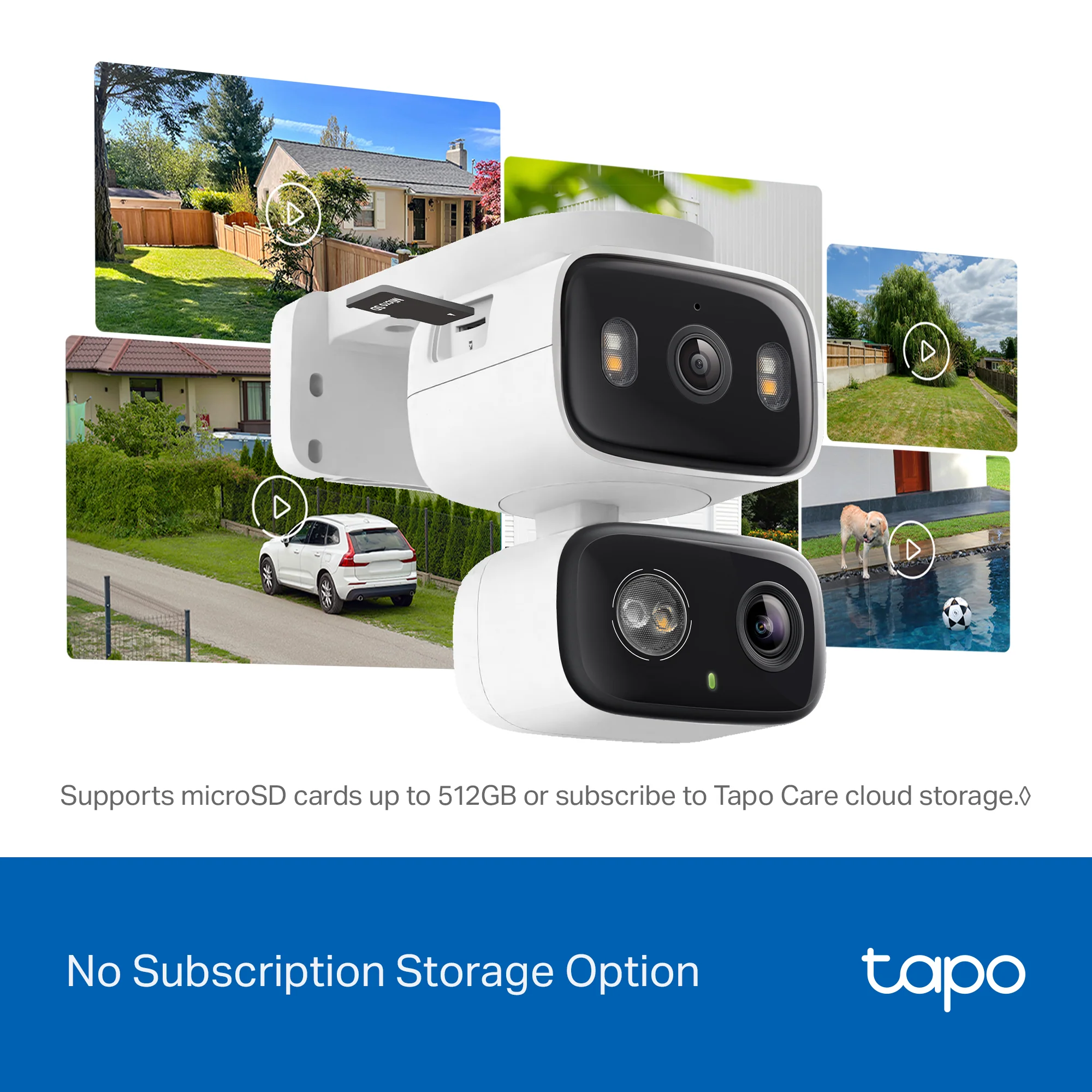 2K Dual Lens Pan/Tilt Indoor/Outdoor Security Camera, Tapo C246D HybridCam Duo 2-Pack - Image 8