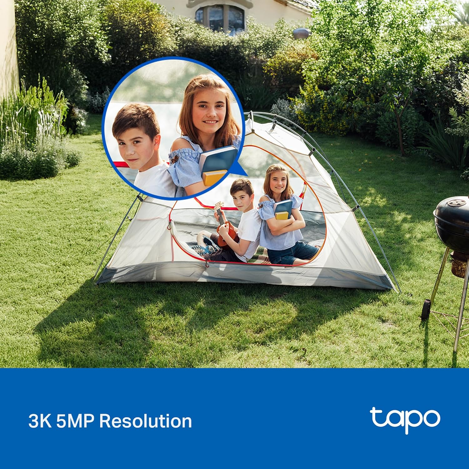 3K Pan/Tilt Indoor/Outdoor Security Camera, Tapo C236 HybridCam 360 2-Pack - Image 3