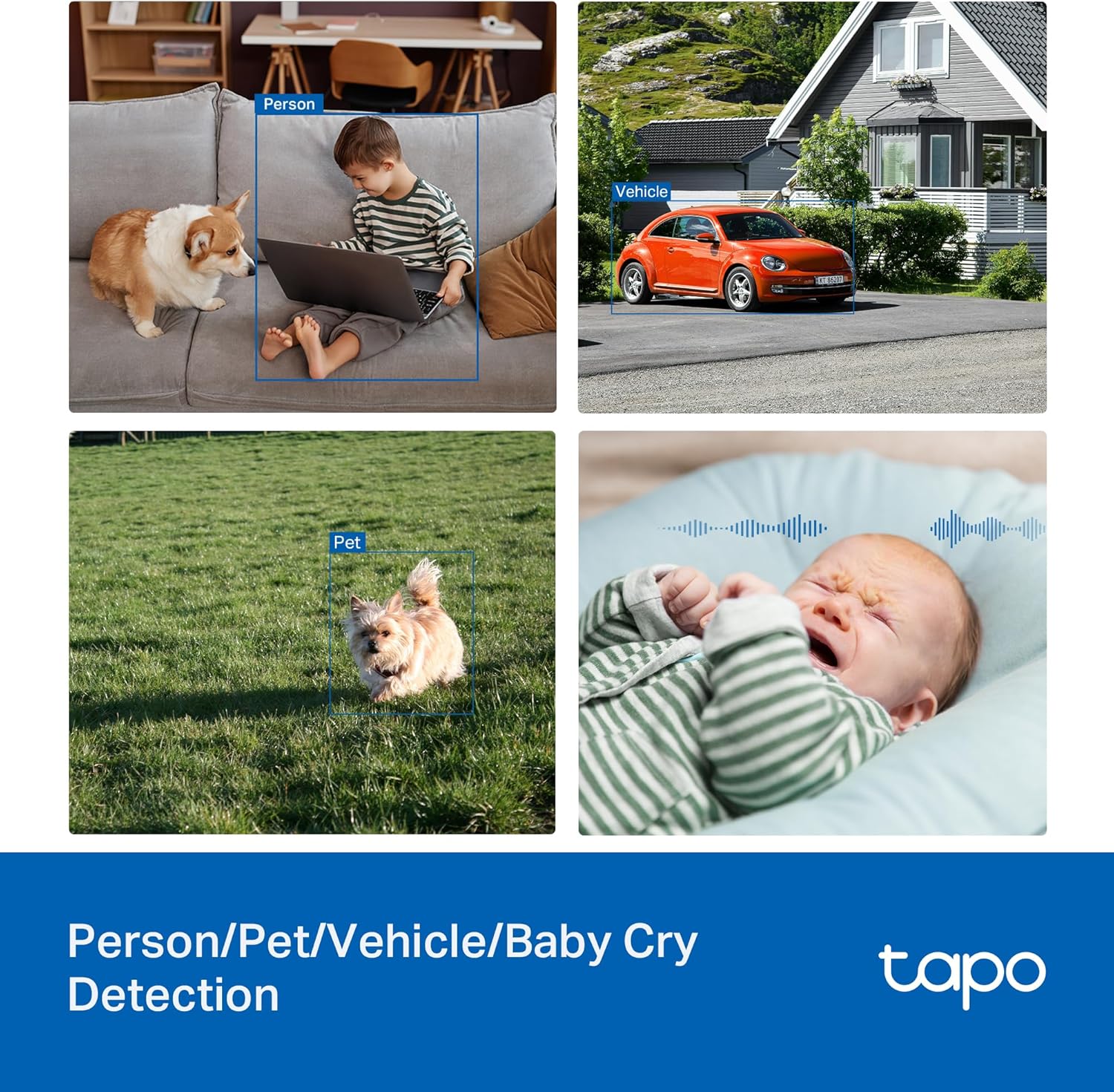 3K Pan/Tilt Indoor/Outdoor Security Camera, Tapo C236 HybridCam 360 2-Pack - Image 4