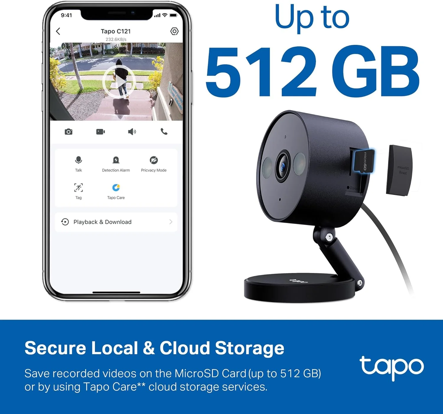2K QHD Indoor/Outdoor Security Camera Black, Tapo C121 - Image 5