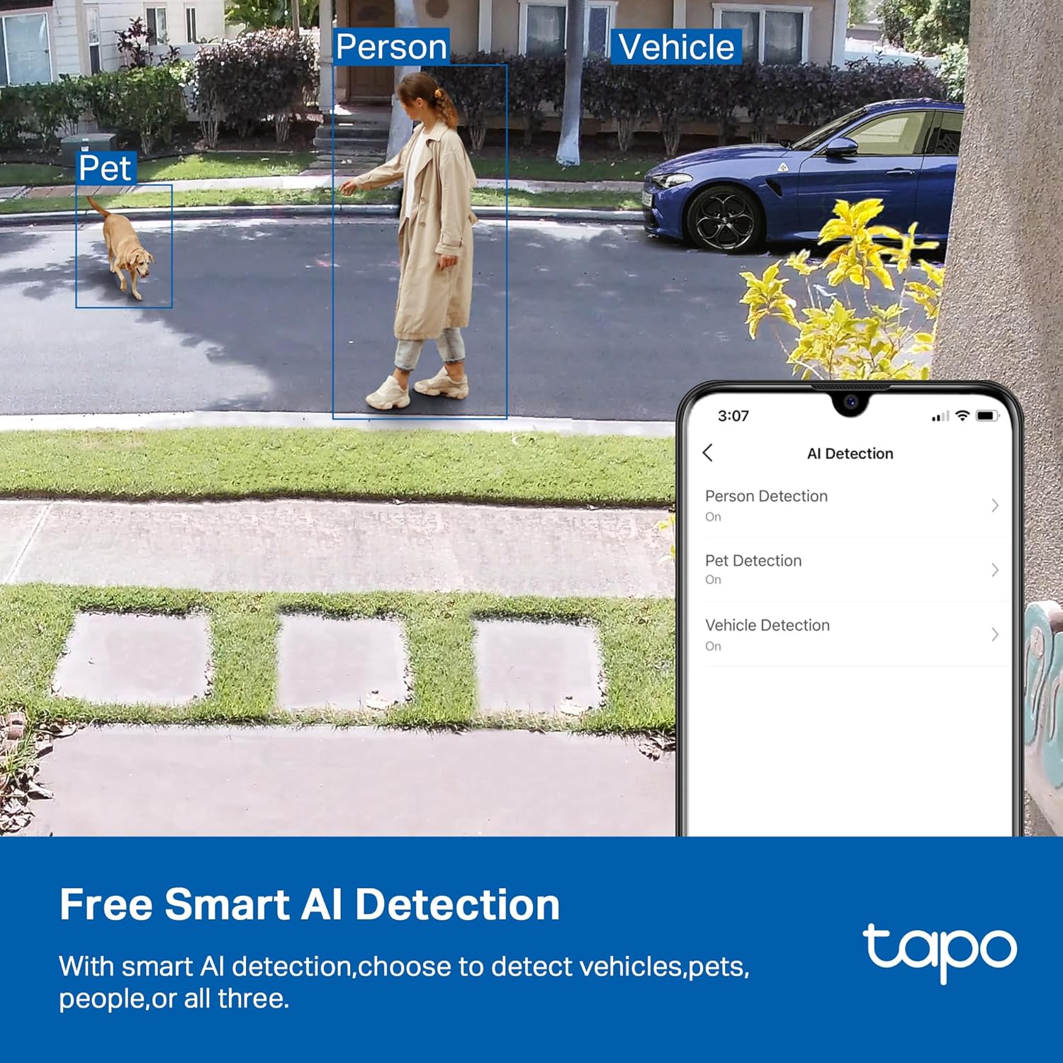 2K QHD Indoor/Outdoor Security Camera Black, Tapo C121 - Image 3