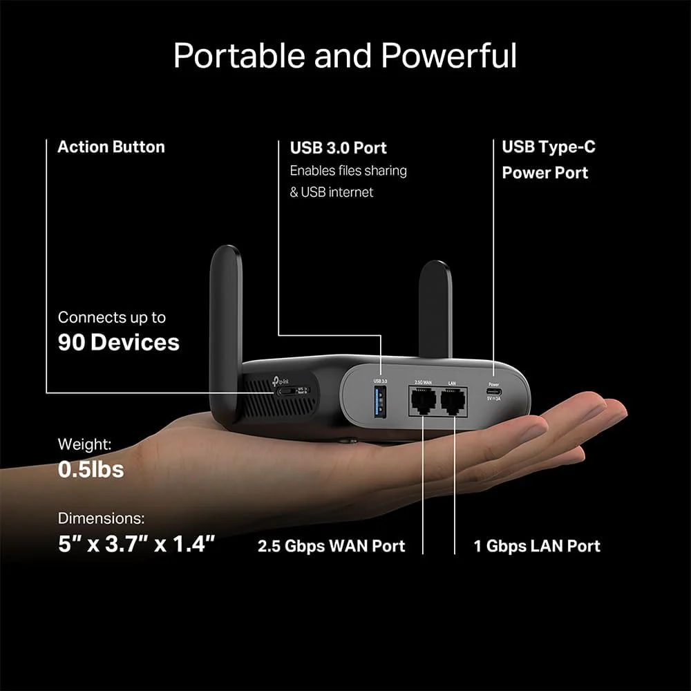 Roam 7 Dual-Band Wi-Fi 7 BE3600 Travel Router, TL-WR3602BE - Image 10