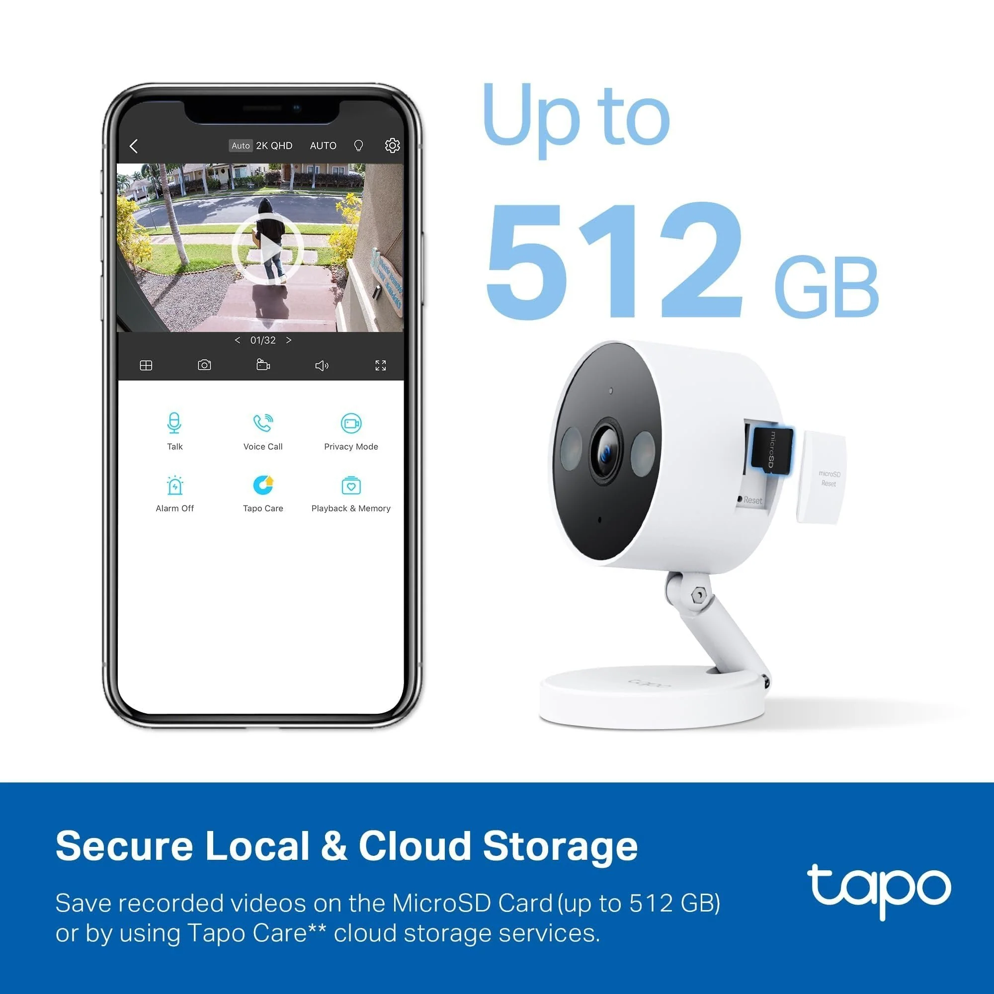 2K Indoor/Outdoor Security Camera, Tapo C120 4-Pack - Image 3