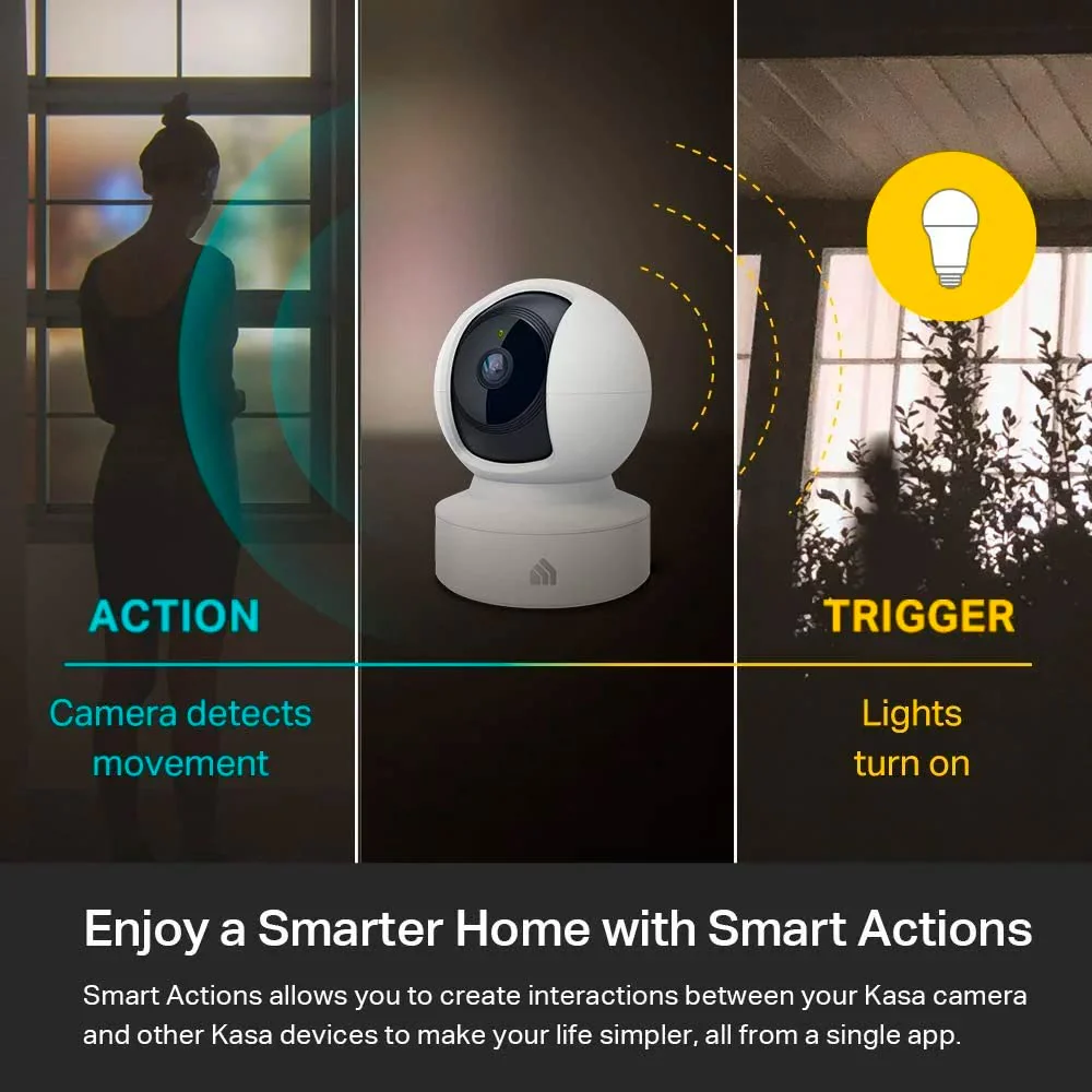 Kasa 1080p Indoor Pan/Tilt Wired Security Camera - Works as a Baby & Pet Monitor, Motion Detection & Tracking, 2-Way Audio, Night Vision, Subscription-Free Local Storage or Optional Cloud, EC70 - Image 5