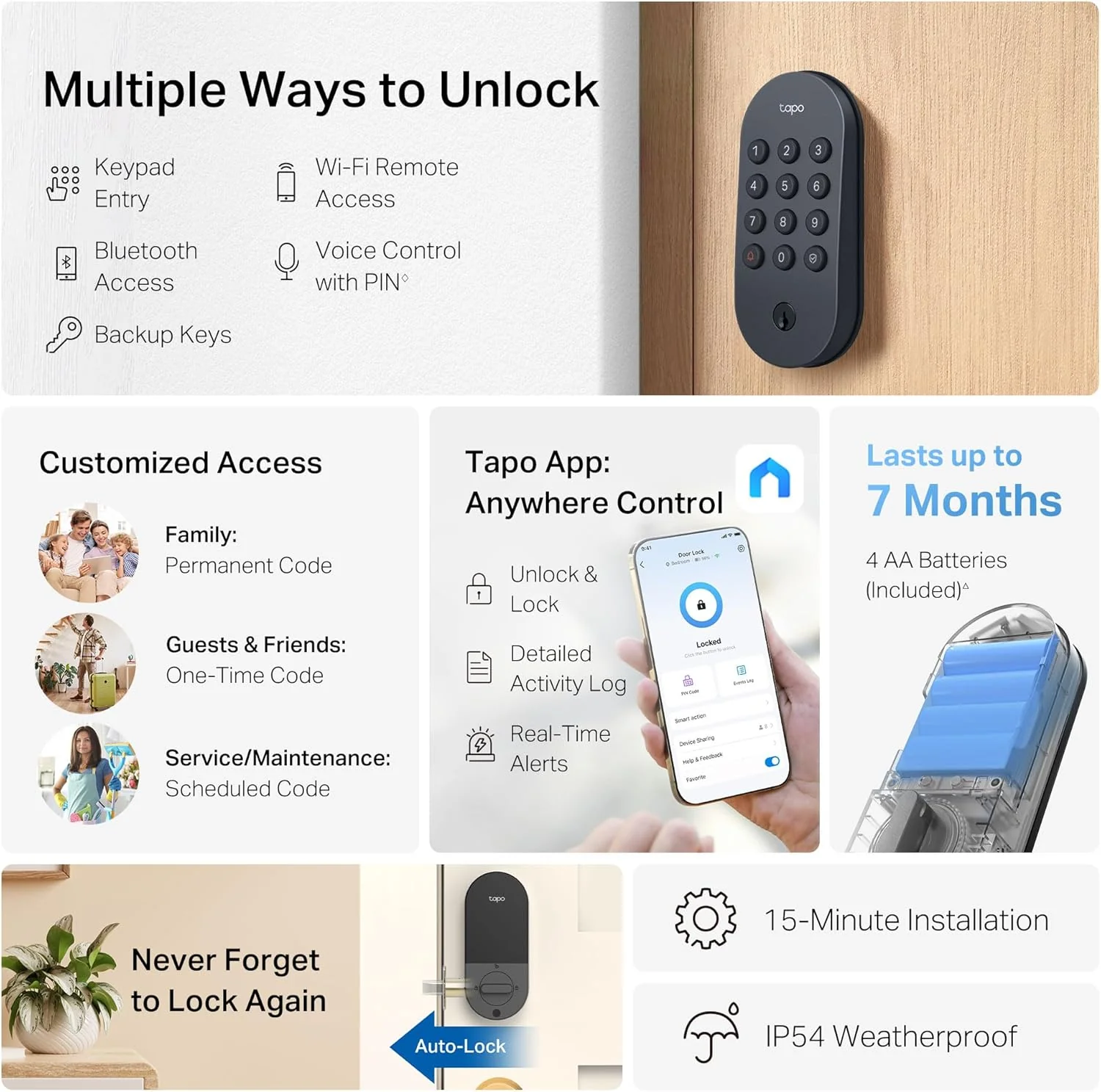 Front Door Security Bundle – 2K Video Doorbell Camera + Keyless Door Lock - Image 13