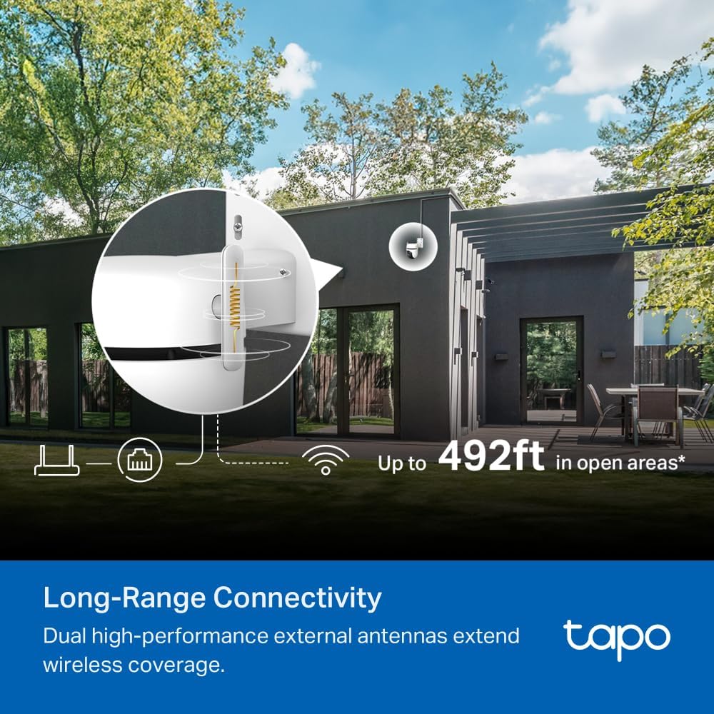 Pan/Tilt 3K 5MP 360 Outdoor Security Camera, Tapo C530WS - Image 6