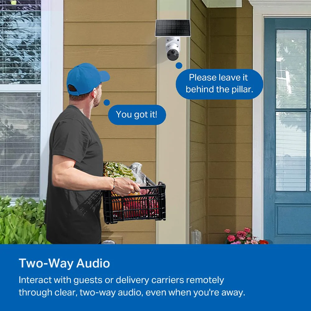 SolarCam 1080P Wireless Outdoor Security Camera with Solar Panel, Tapo C402 Kit 3-Pack - Image 8