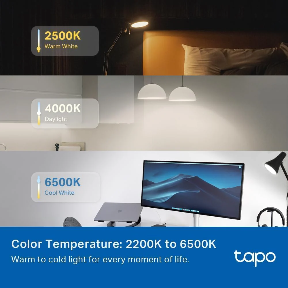 Matter-Certified Dimmable RGBW Smart Light Bulb, Tapo L535E(4-Pack) - Image 8