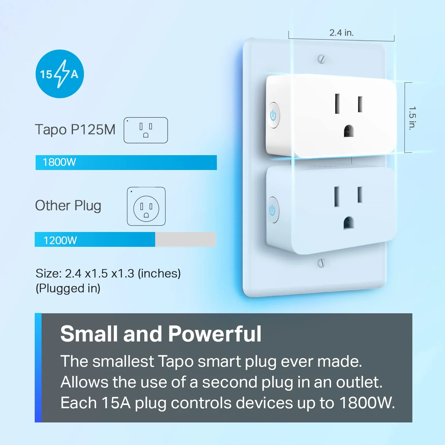 Matter-Certified Smart Plug Mini 15A, Tapo P125M (3-Pack) - Image 9
