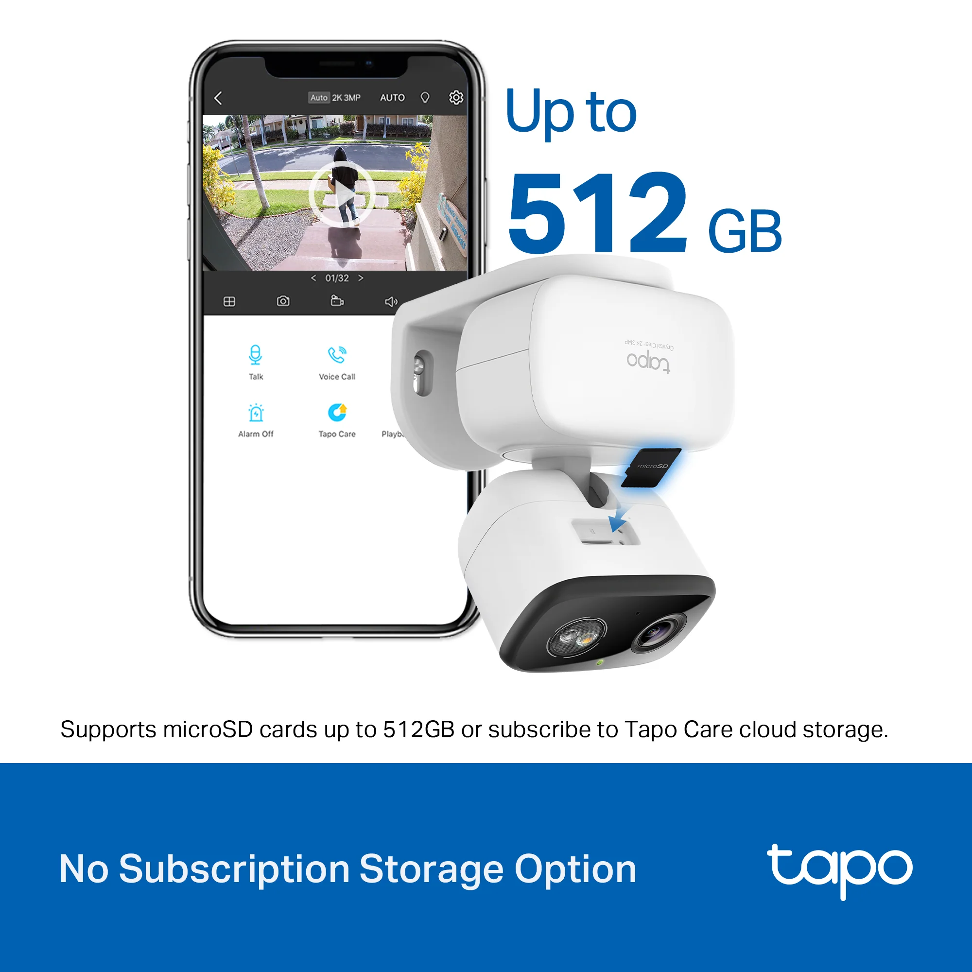 2K Pan/Tilt Indoor/Outdoor Security Camera, Tapo C216 2-Pack - Image 7