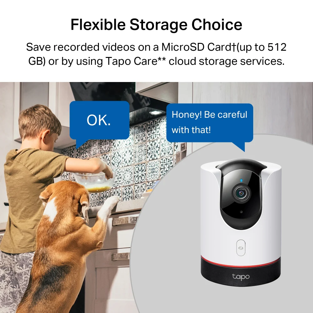 Apple Home Pan/Tilt 2K QHD Security Camera, Tapo C225 - Image 9
