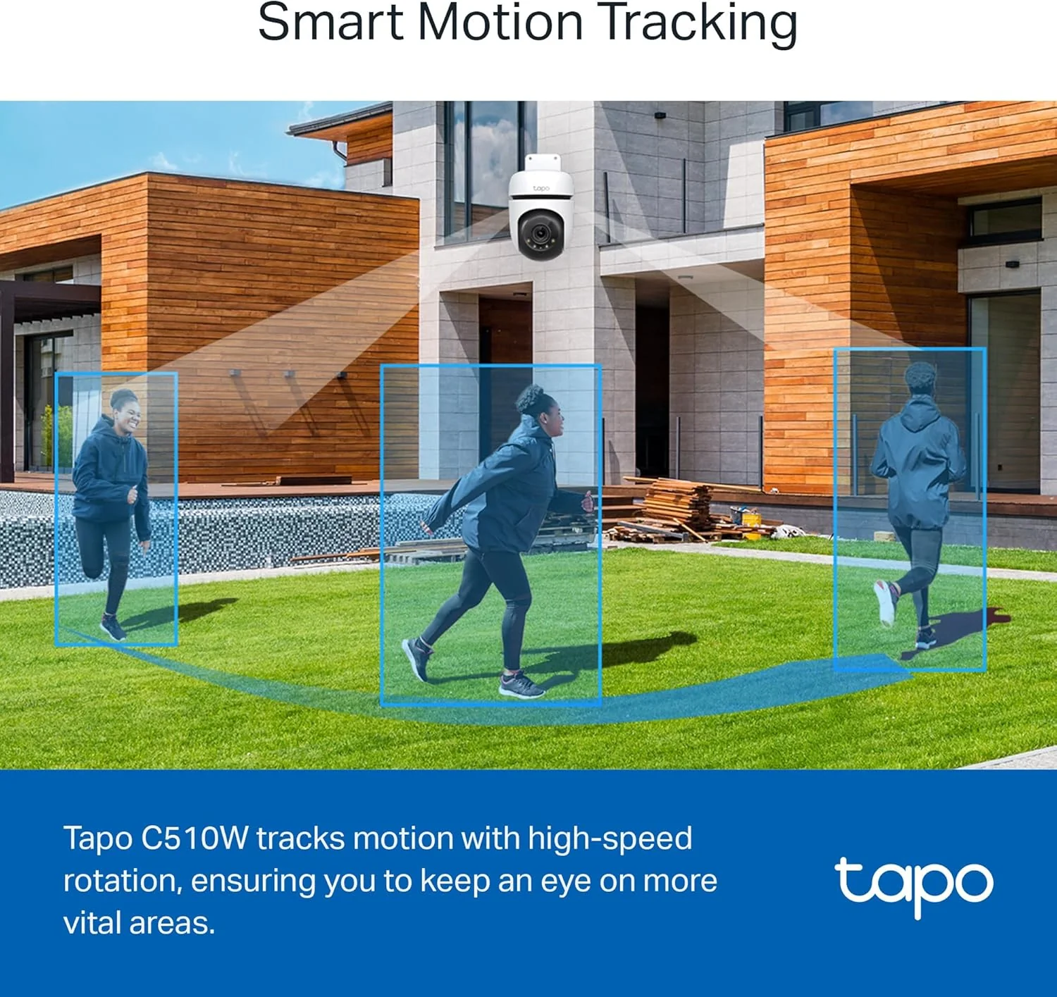 Pan/Tilt 2K IP65 Outdoor Security Camera, Tapo C510W - Image 3