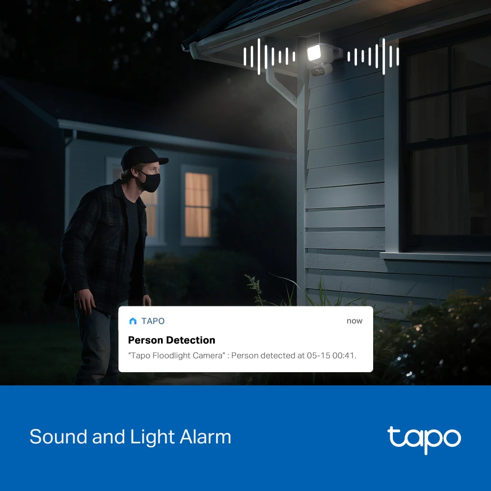 2K Floodlight Solar 360° Pan/Tilt Security Camera, Tapo C615F Kit 3-Pack - Image 12