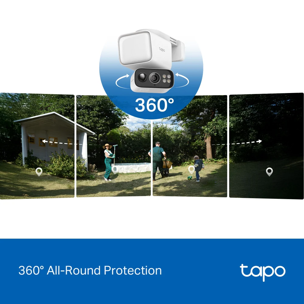2K Floodlight Solar 360° Pan/Tilt Security Camera, Tapo C615F Kit 3-Pack - Image 6