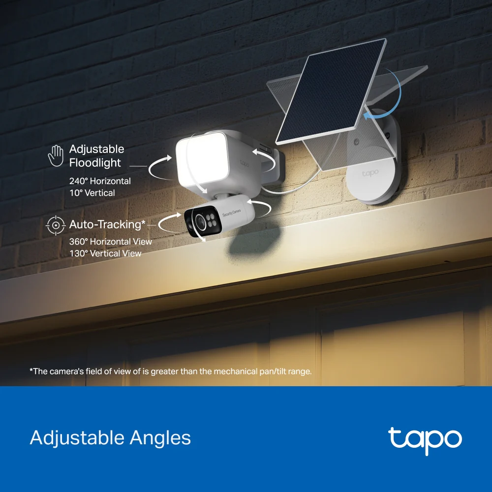 2K Floodlight Solar 360° Pan/Tilt Security Camera, Tapo C615F Kit 3-Pack - Image 9