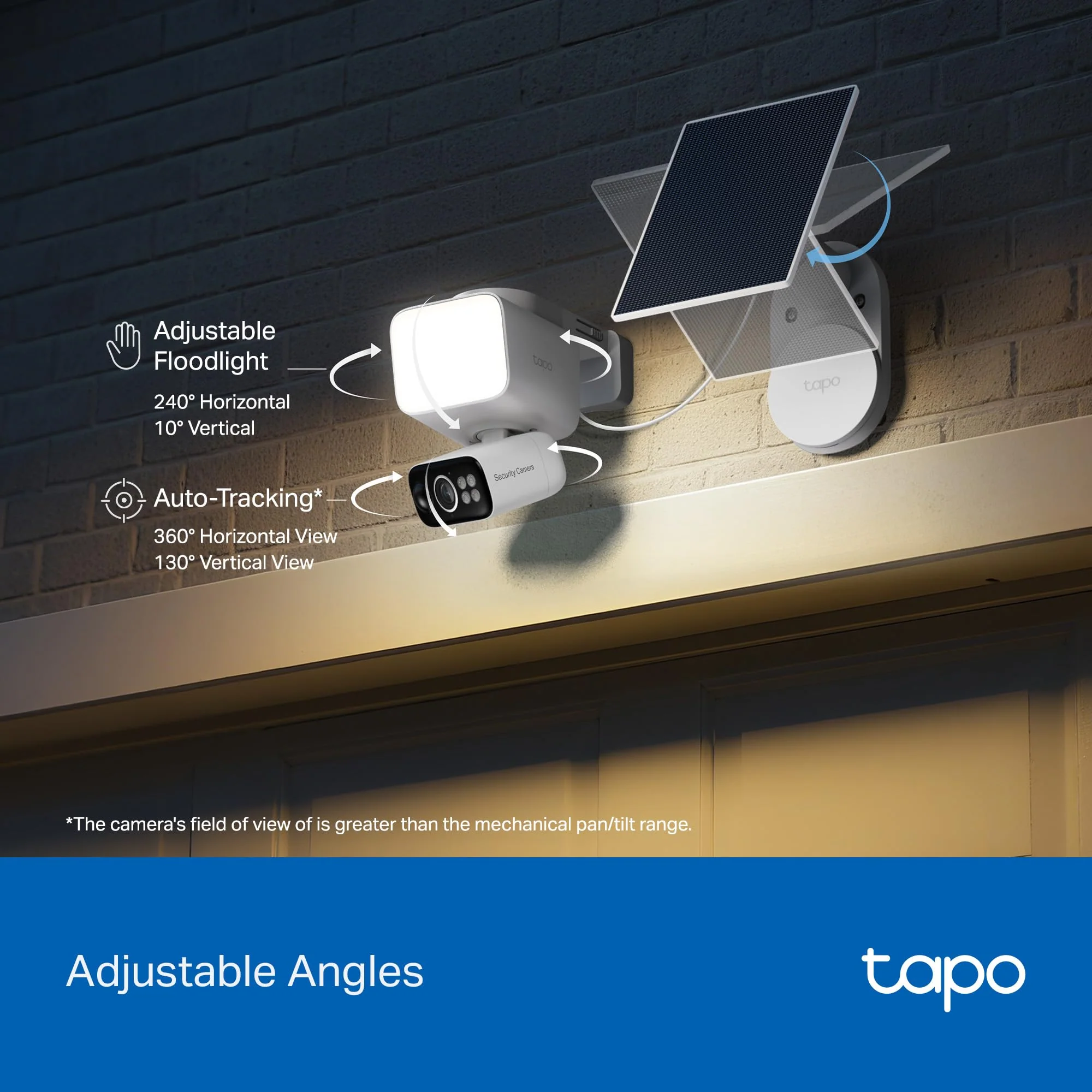 2K Floodlight Solar 360° Pan/Tilt Security Camera, Tapo C615F Kit 4-Pack - Image 6