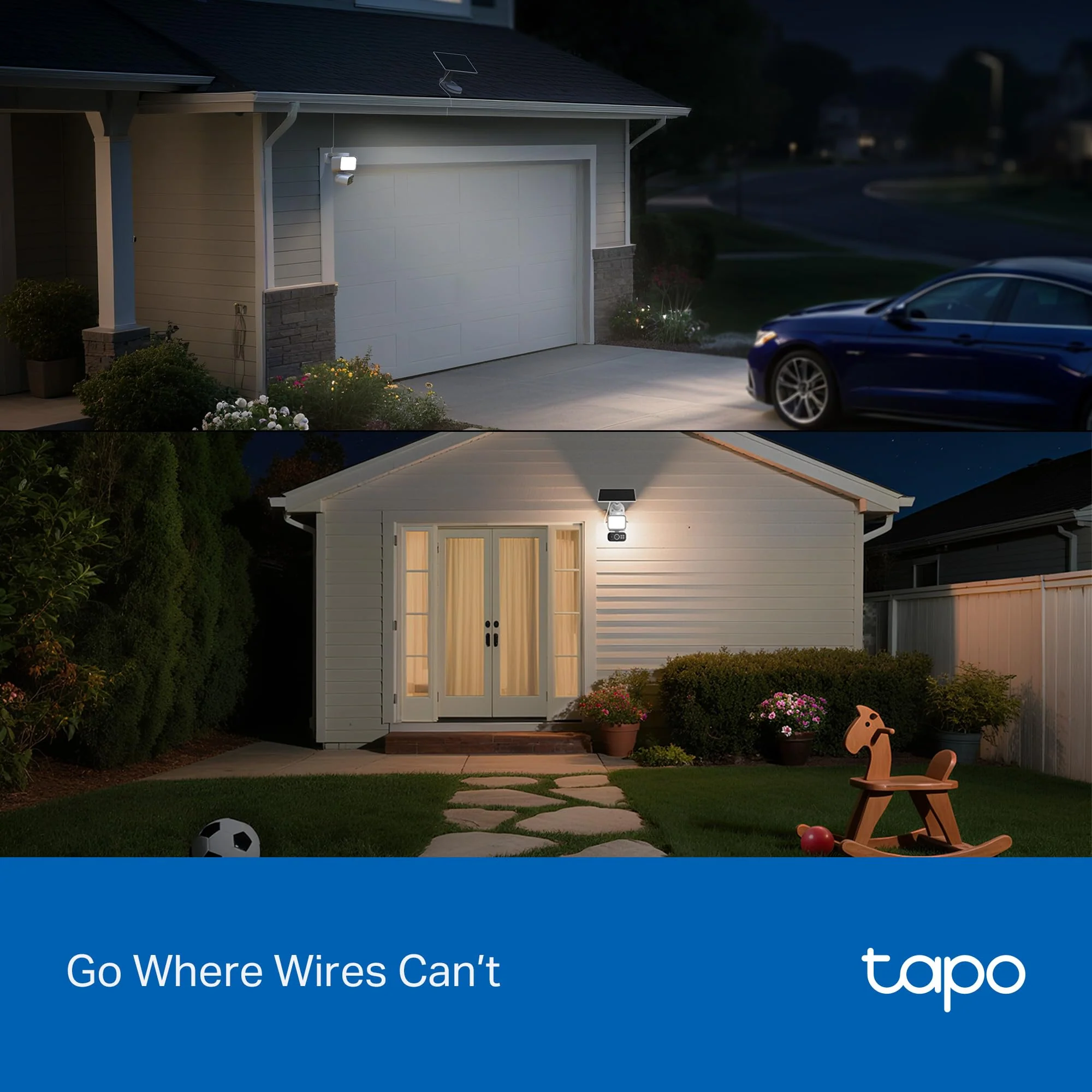 2K Floodlight Solar 360° Pan/Tilt Security Camera, Tapo C615F Kit 4-Pack - Image 5