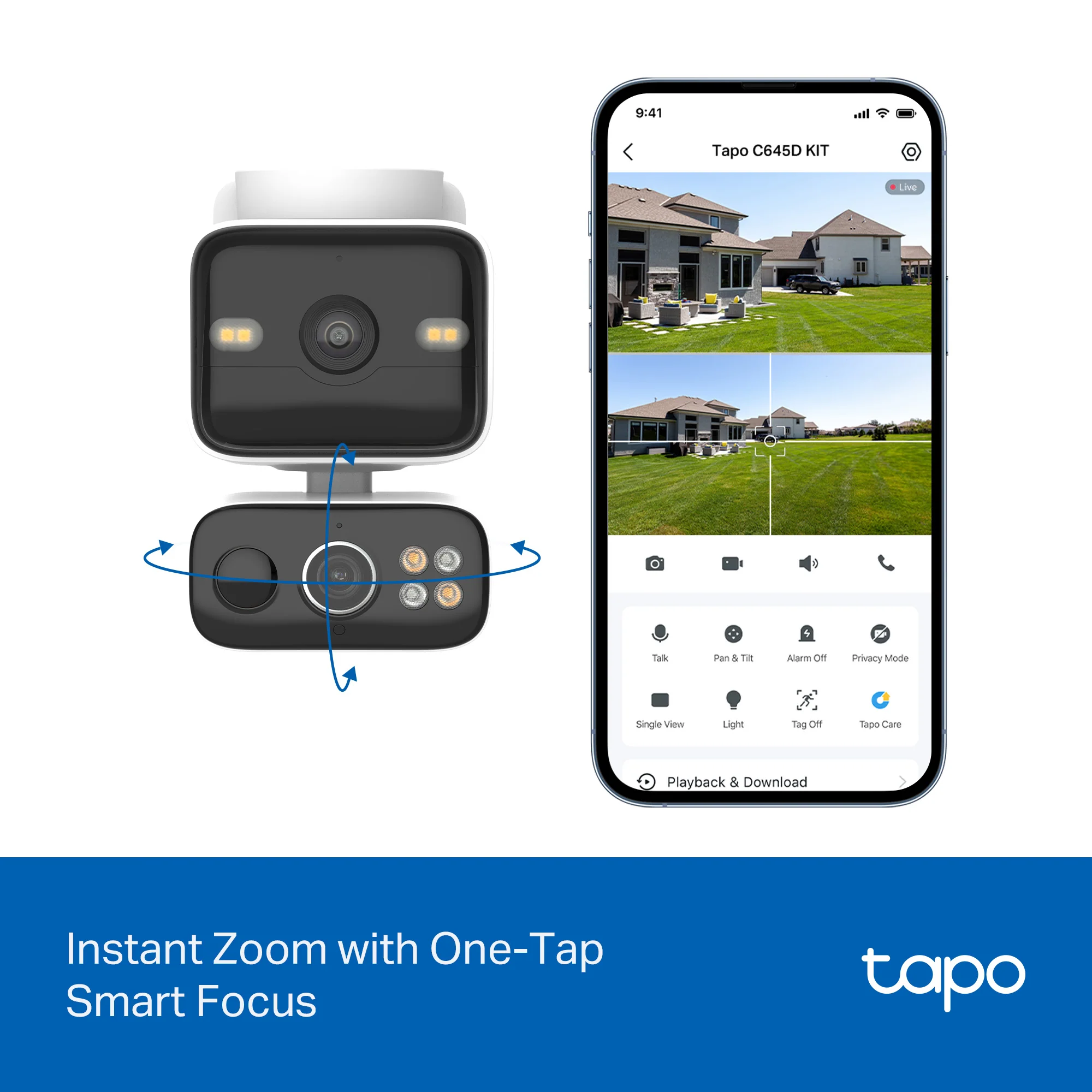 Tapo C645D Kit 2K Dual-Lens Solar Pan/Tilt Security Camera Kit - Image 3