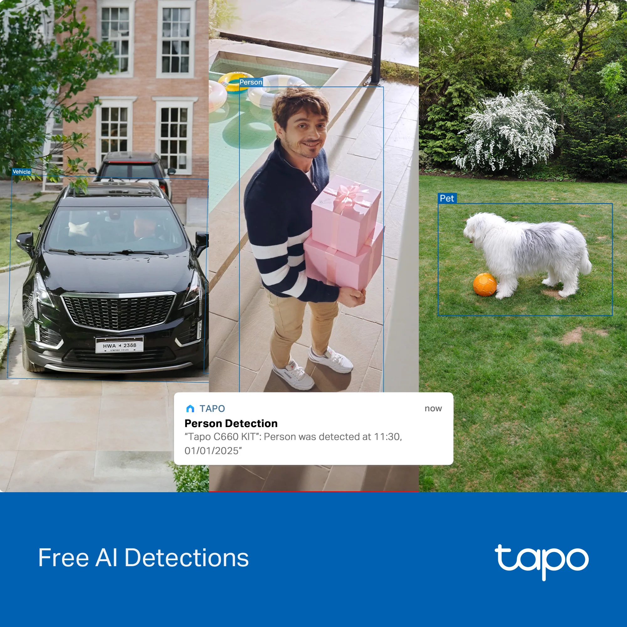 Tapo C660 Kit 4K Ultra HD Outdoor Pan/Tilt Security Camera with Solar Panel, 4-Pack - Image 5