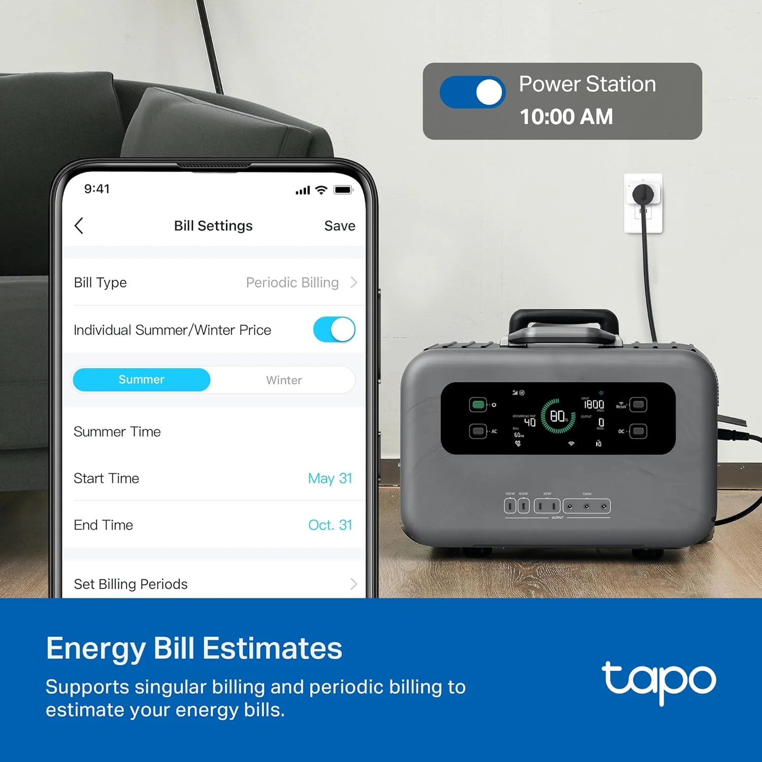 Matter-Certified Energy Monitoring Smart Plug Mini, Tapo P110M(2-Pack) - Image 5