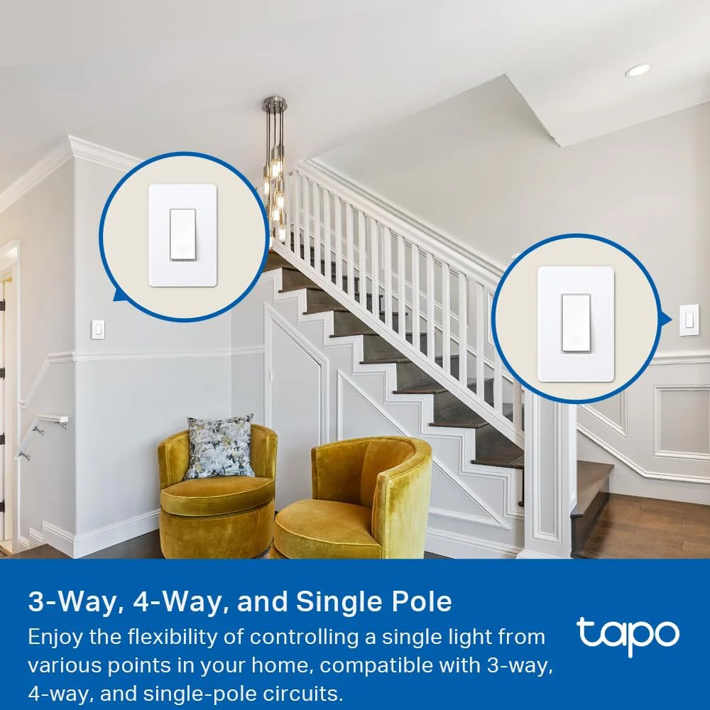 Matter-Certified 3-Way/4-Way/Single-Pole Smart Light Switch, Tapo S515 - Image 3