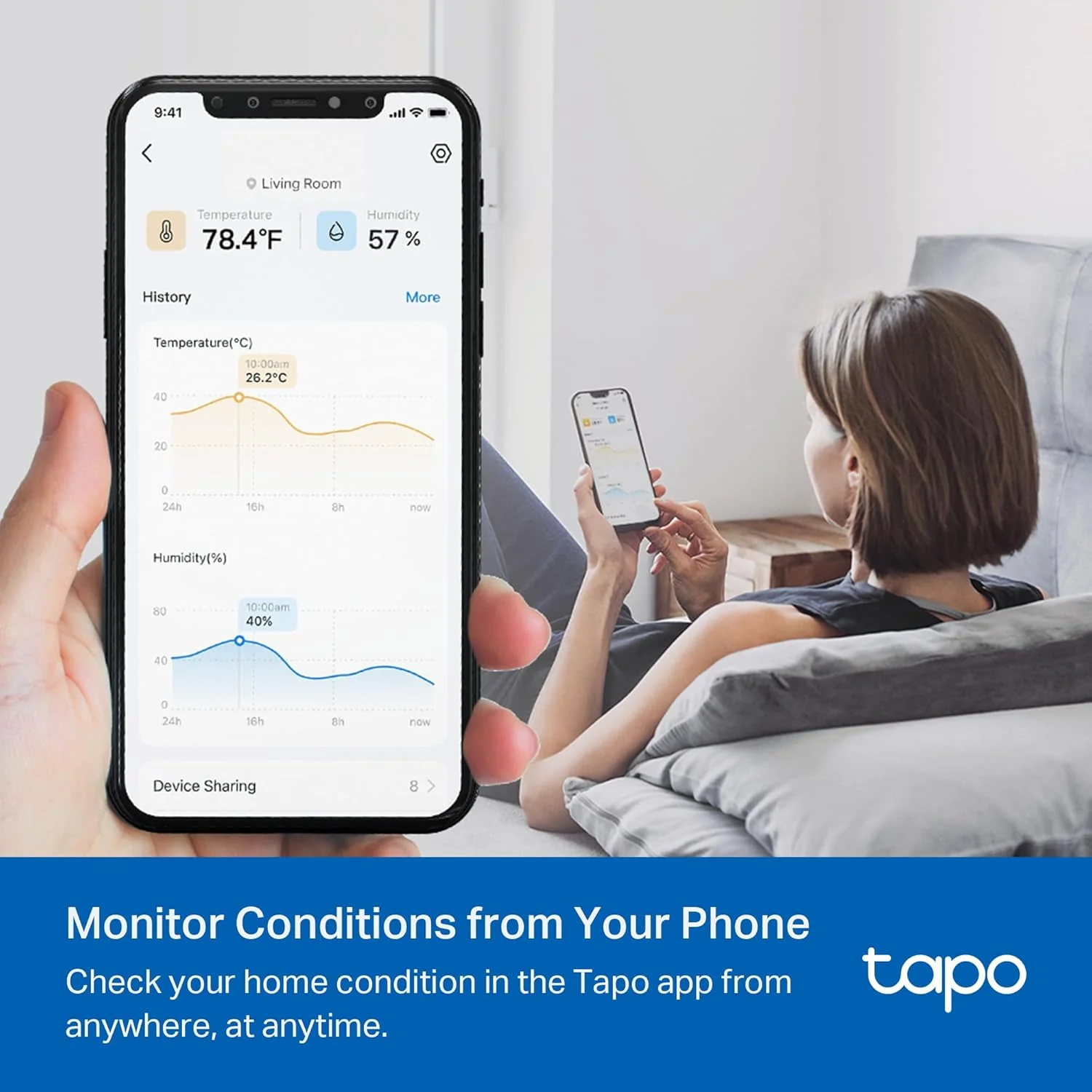 Smart Temperature & Humidity Monitor, Hub Required, Tapo T315 - Image 4